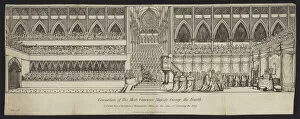 Coronation of King George IV in Westminster Abbey, 1821 (engraving)