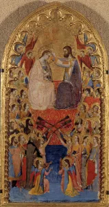 The coronation of the Virgin Altarpiece of Puccio di Simone says the Master of The coronation of the Virgin Altarpiece of Puccio di Simone says the Master of