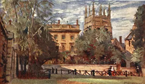Corpus Christi College and Merton Tower, from Christ Church Meadows, 1903 (colour litho) Corpus Christi College and Merton Tower, from Christ Church Meadows, 1903 (colour litho)