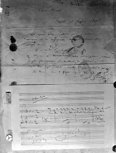 Correspondence written by Giuseppe Verdi (pen & ink on paper) Correspondence written by Giuseppe Verdi (pen & ink on paper)