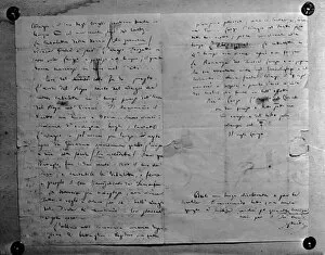 Correspondence written by Giuseppe Verdi (pen & ink on paper) (b/w photo)