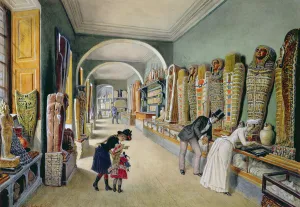 The Corridor and the last Cabinet of the Egyptian Collection in the Ambraser Collection The Corridor and the last Cabinet of the Egyptian Collection in the Ambraser Collection