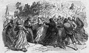 Corsican Gallery: Corsican custom, 1865: the Mugliaccheri. After the wedding ceremony