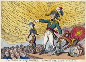 THE CORSICAN MUNCHAUSEN -HUMMING THE LADS OF PARIS. 1813 (engraving) THE CORSICAN MUNCHAUSEN -HUMMING THE LADS OF PARIS. 1813 (engraving)