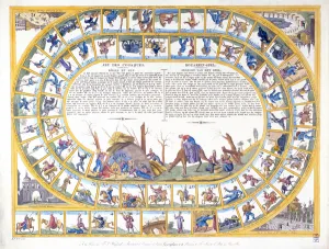 The Cossack Game with illustrations of different types of Russian soldiers, c The Cossack Game with illustrations of different types of Russian soldiers, c