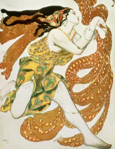 Costume design for a bacchante in Narcisse by Tcherepnin, 1911 (w/c on paper) Costume design for a bacchante in Narcisse by Tcherepnin, 1911 (w/c on paper)