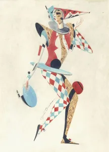 Costume design for a Harlequin (w/c on paper) Costume design for a Harlequin (w/c on paper)