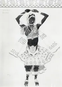 Costume design for Le Dieu Bleu, 1912 (w/c on paper) Costume design for Le Dieu Bleu, 1912 (w/c on paper)