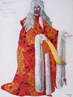 Decree Collection: Costume design for Marshal Cantalabutte, from Sleeping Beauty, 1921 (colour litho)