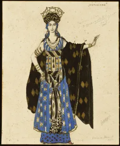 A costume design for Salome': Herodiade, (pencil and gouache A costume design for Salome': Herodiade, (pencil and gouache