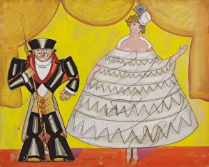 Costume design for the theatre production Korobotchka, (pencil, w/c, gouache) Costume design for the theatre production Korobotchka, (pencil, w/c, gouache)
