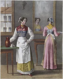 Costumes of servants from Munich (colour litho) Costumes of servants from Munich (colour litho)