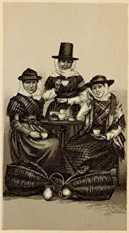Costumes of Wales: Welsh Oyster Women (litho)
