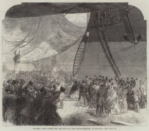 Countess Percy naming the New Ironclad Ship Northumberland, at Millwall (engraving) Countess Percy naming the New Ironclad Ship Northumberland, at Millwall (engraving)