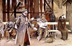 Bored Gallery: The Country Hospital, 1916 (w/c on paper)