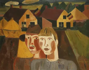 A Couple in a Village; Le Couple au Village, 1930 (oil on canvas) A Couple in a Village; Le Couple au Village, 1930 (oil on canvas)