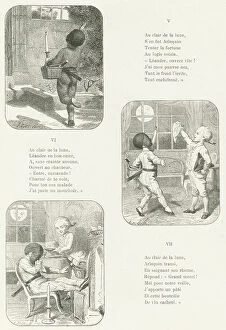 Pierrot Gallery: Couples 5 to 7, 1880 (engraving)