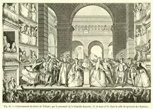 Couronnement du buste de Voltaire, par le personnel de la Comedie francaise, le 30 mars 1778