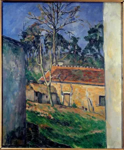 Cours de ferme a Auvers Painting by Paul Cezanne (1839-1906) 1879 Sun Cours de ferme a Auvers Painting by Paul Cezanne (1839-1906) 1879 Sun