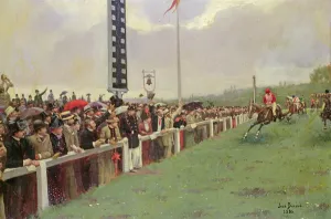 The Course at Longchamps, 1886 (oil on canvas) The Course at Longchamps, 1886 (oil on canvas)
