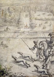 Coursing the Hare, illustration to Richard Blome's The Gentleman' Coursing the Hare, illustration to Richard Blome's The Gentleman'