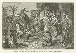 Court Festival at Susa after the death of Alexander the Great (engraving)