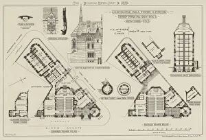 Courthouse, Bell Tower and Prison, Third Judicial District, New York, USA (engraving) Courthouse, Bell Tower and Prison, Third Judicial District, New York, USA (engraving)