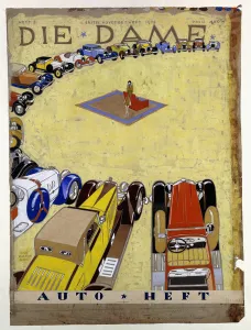 Cover design for the magazine Die Dame Auto Heft Erstes November Heft 1932 Cover design for the magazine Die Dame Auto Heft Erstes November Heft 1932