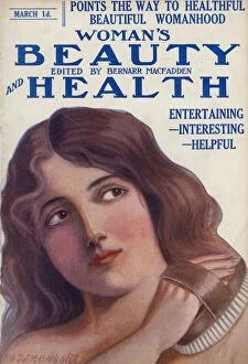 Cover of issue of Woman's Beauty and Health magazine, 1913 (colour litho)