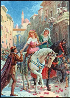 Cover from Italian Fairy Tales, by Lilia E. Romano, published by Raphael Tuck & Sons (colour litho) Cover from Italian Fairy Tales, by Lilia E. Romano, published by Raphael Tuck & Sons (colour litho)