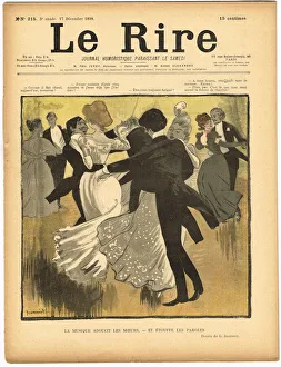 Cover of ' Le Lire', Satirique en Colours, 1898_12_17: Music softens mores Cover of ' Le Lire', Satirique en Colours, 1898_12_17: Music softens mores