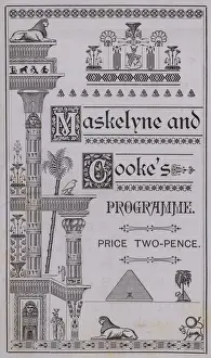Cover of the programme for The Egyptian Hall (engraving) Cover of the programme for The Egyptian Hall (engraving)