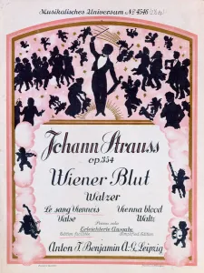 Cover of the Score of the famous waltz Wiener Blut op Cover of the Score of the famous waltz Wiener Blut op