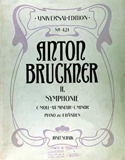 Cover of the score of the Second Symphony in C minor by Anton Bruckner (1824 - 1896) Cover of the score of the Second Symphony in C minor by Anton Bruckner (1824 - 1896)