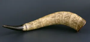 Cow horn engraved with scenes of the Anglo-Zulu war, North Nguni South East Africa, c Cow horn engraved with scenes of the Anglo-Zulu war, North Nguni South East Africa, c