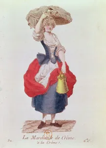 Produce Gallery: The Cream Seller (colour engraving)