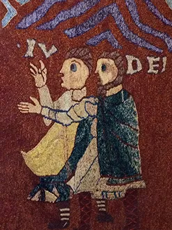 The Creation (detail of Roman soldiers), c.1100 (wool and linen) The Creation (detail of Roman soldiers), c.1100 (wool and linen)