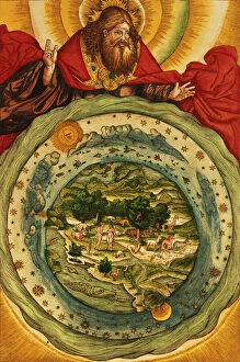 The Creation, from the Luther Bible, c.1530 (coloured woodcut)