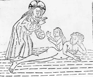 The Creation of Man, illustration from Mirror of the World, published by The Creation of Man, illustration from Mirror of the World, published by
