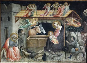 Creche (crib) Painting by Agnolo Gaddi (1350-1396) Duomo Creche (crib) Painting by Agnolo Gaddi (1350-1396) Duomo