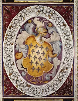 Crest of the Farnese family (fresco)