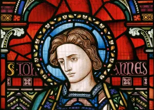 Crick, East Window detail, Lavers & Barraud, John Millner Allen (1827-1902), St John Crick, East Window detail, Lavers & Barraud, John Millner Allen (1827-1902), St John