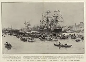 The Crisis in the East, the Turkish Fleet leaving the Dardanelles for Cretan Waters The Crisis in the East, the Turkish Fleet leaving the Dardanelles for Cretan Waters
