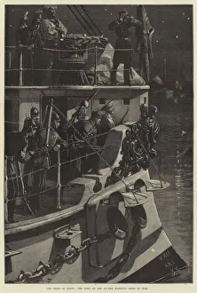 Anglo Egyptian War Gallery: The Crisis in Egypt, the Bows of one of Her Majestys Ships of War (engraving)