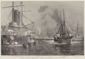The Crisis at Zanzibar, British War-Ships engaged in the Bombardment of the Sultan' The Crisis at Zanzibar, British War-Ships engaged in the Bombardment of the Sultan'