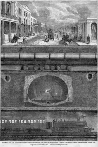Cross Section of an Underground Tunnel linking Hampstead and Charring Cross Cross Section of an Underground Tunnel linking Hampstead and Charring Cross