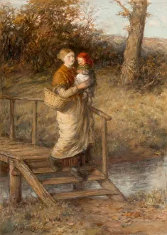 Crossing the Bridge, 19th century (oil on canvas) Crossing the Bridge, 19th century (oil on canvas)