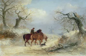 Crossing the Common - Scene near Ipswich (oil on panel) Crossing the Common - Scene near Ipswich (oil on panel)