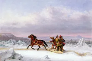 Crossing the St. Lawrence from Levis to Quebec on a Sleigh (oil) Crossing the St. Lawrence from Levis to Quebec on a Sleigh (oil)