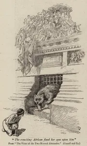 The crouching African fixed her eyes upon him (engraving) The crouching African fixed her eyes upon him (engraving)